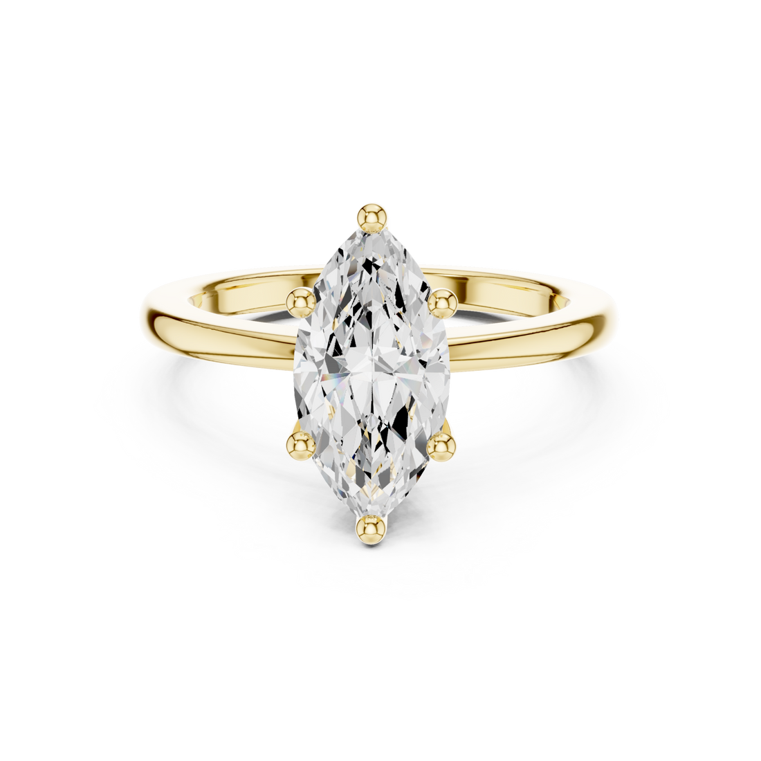 Gold Eclipse Setting Ring Right View