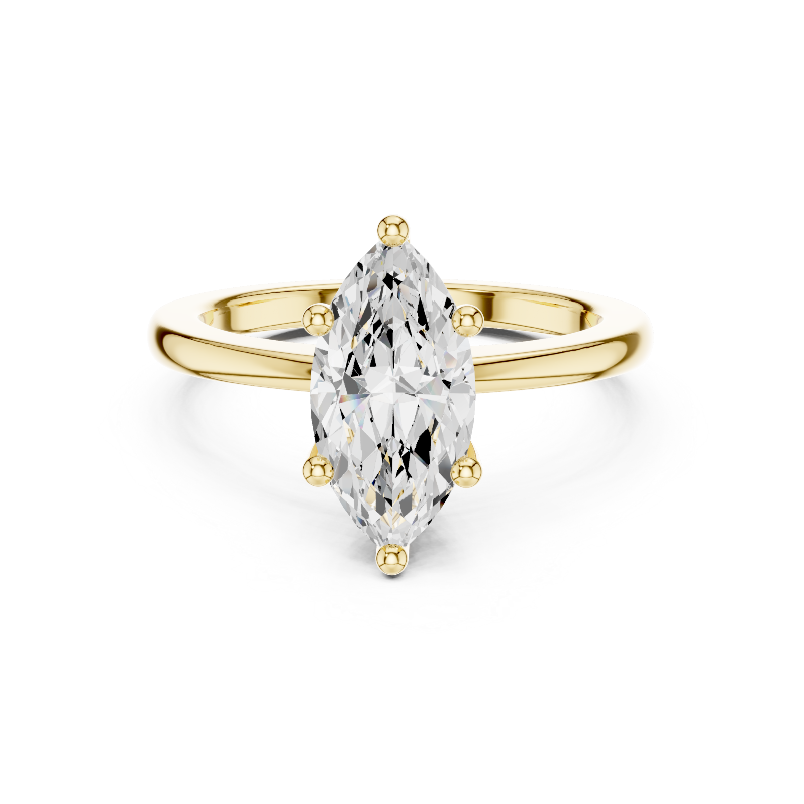  Gold Eclipse Setting Ring Front View