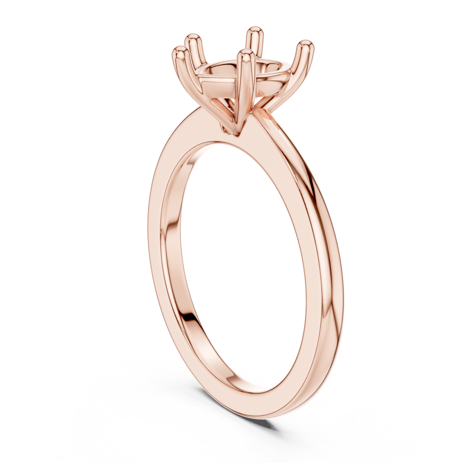  Rose Gold Infinity Grace Solitaire Ring Left View