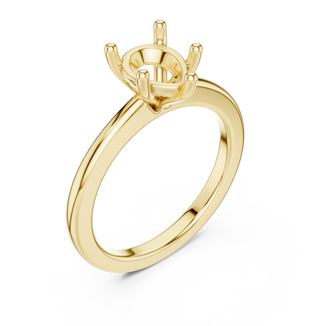  Gold Infinity Grace Solitaire Ring Front View