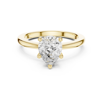  Gold Infinity Grace Solitaire Ring Front View