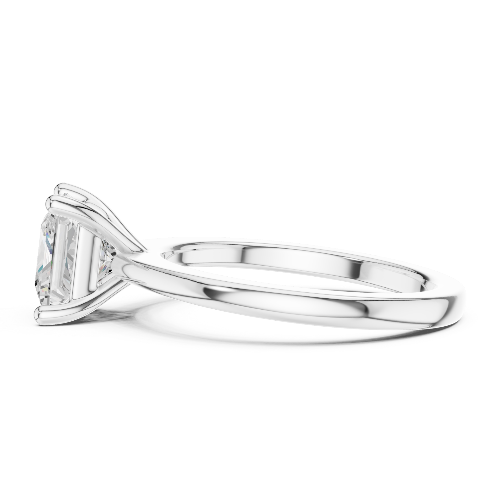  White Gold Luminous Setting Grace Ring Side View