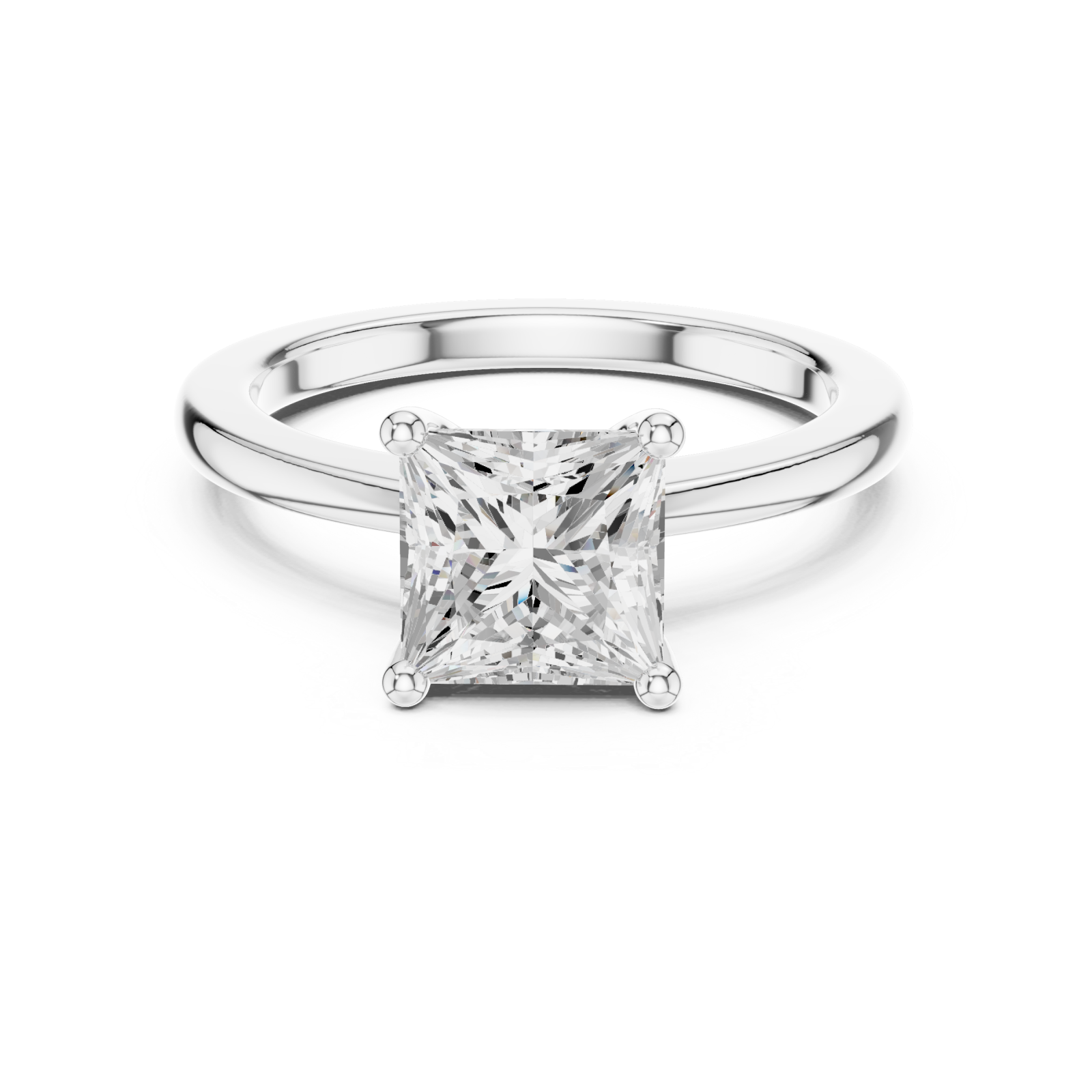  White Gold Luminous Setting Grace Ring Front View