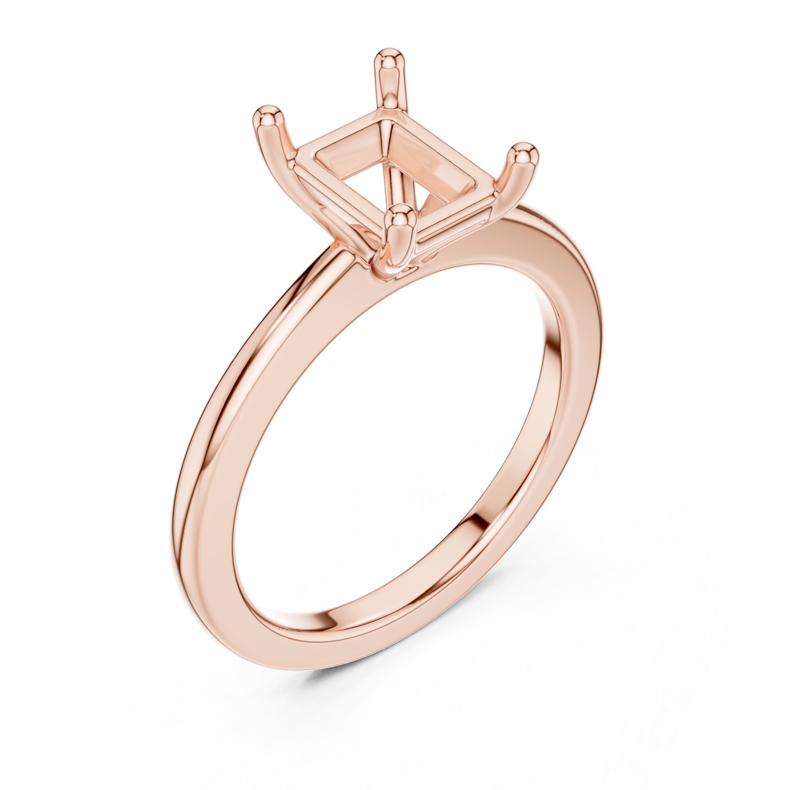  Rose Gold Timeless Elegance Solitaire Setting Ring Right View