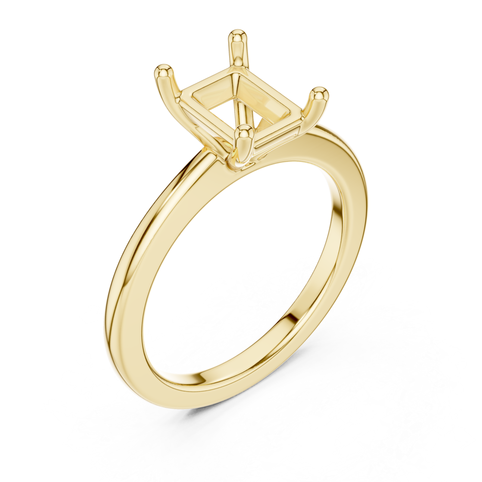 Gold Timeless Elegance Solitaire Setting Ring Right View