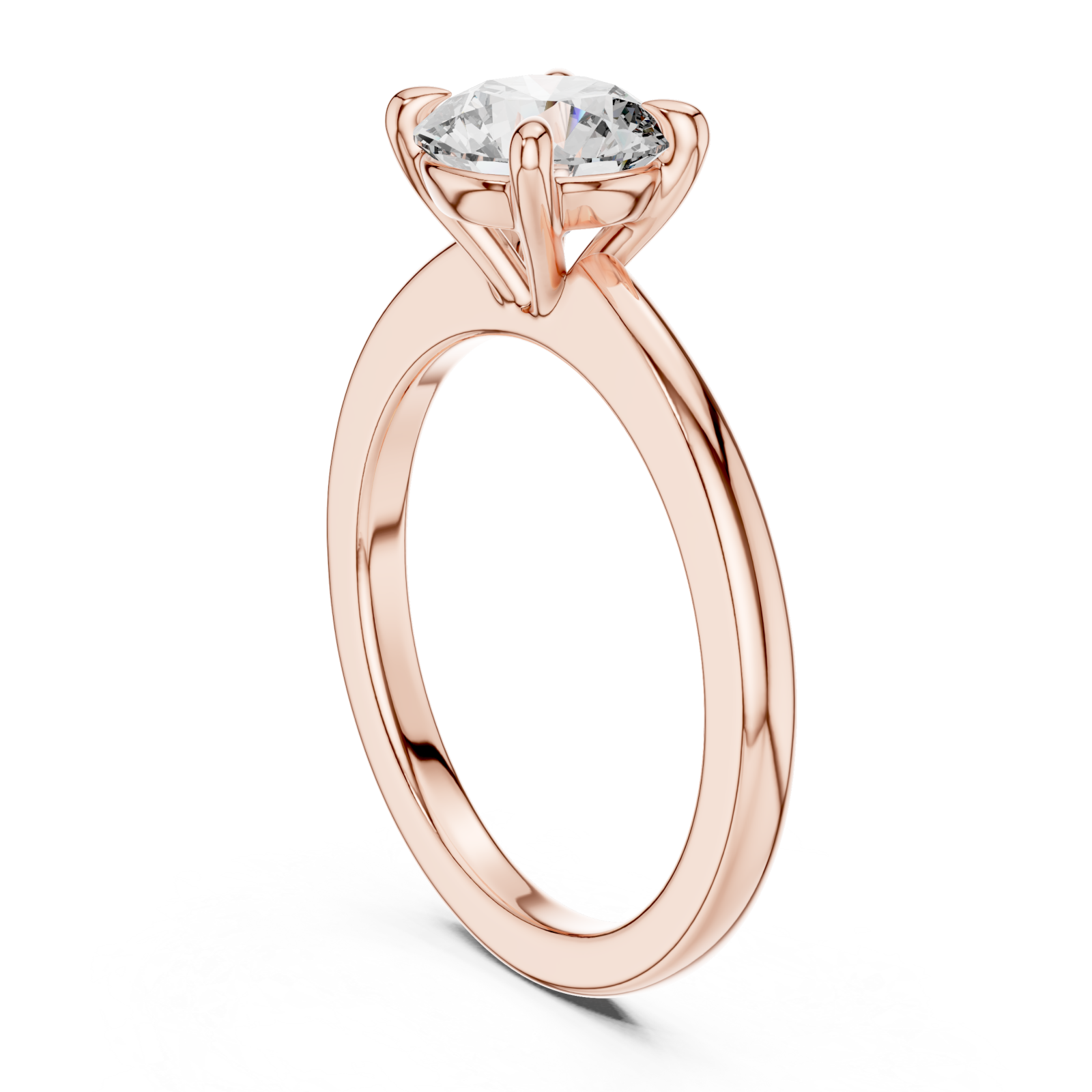  Rose Gold Celestial Whisper Solitary Stone Setting Left View