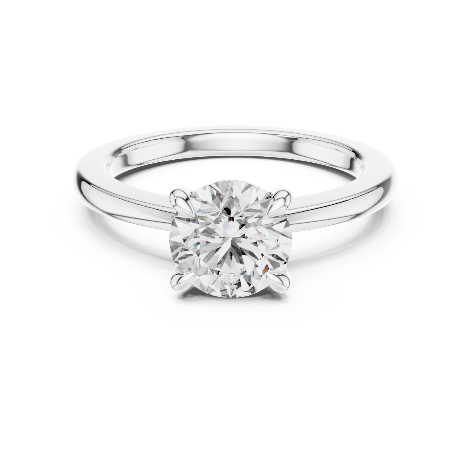  White Gold Celestial Whisper Solitary Stone Setting Front View
