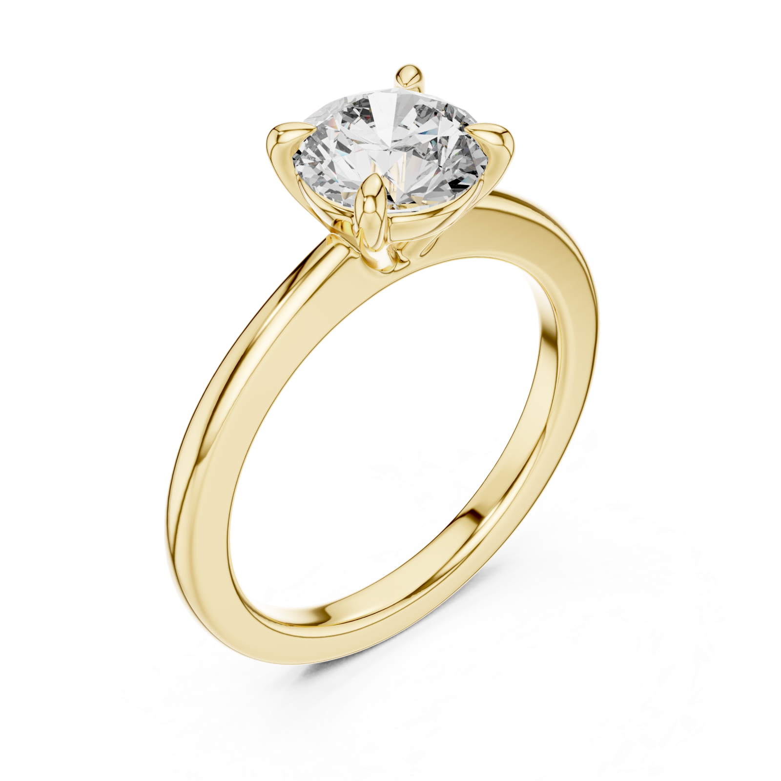 Gold Celestial Whisper Solitary Stone Setting Right View