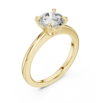 Gold Celestial Whisper Solitary Stone Setting Right View