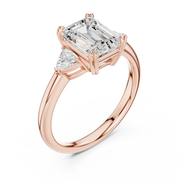  Rose Gold Emerald Allure Solitaire Ring Right View