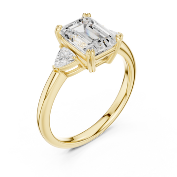 Gold Emerald Allure Solitaire Ring Right View