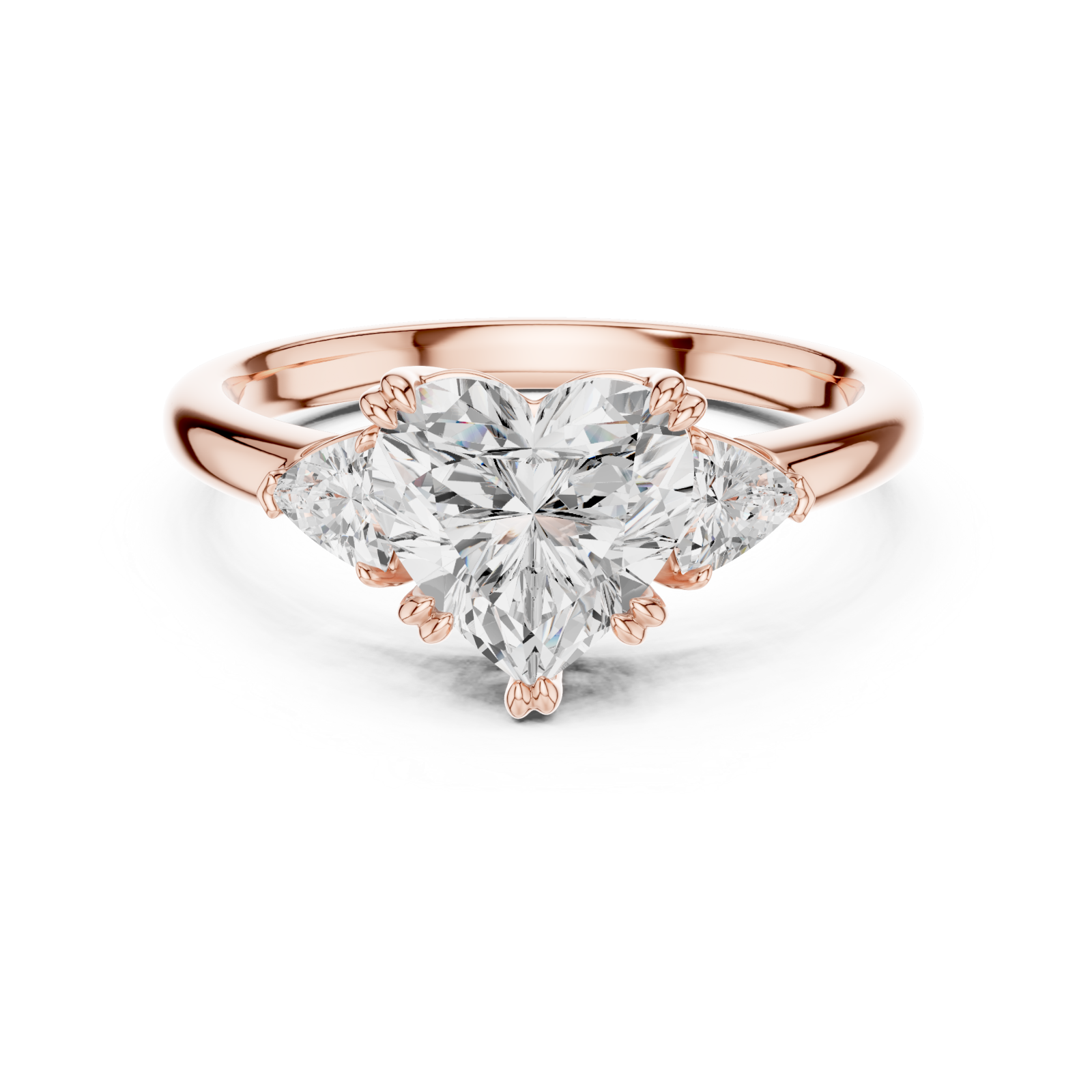  Rose Gold Enchanted Promise Ring Front View