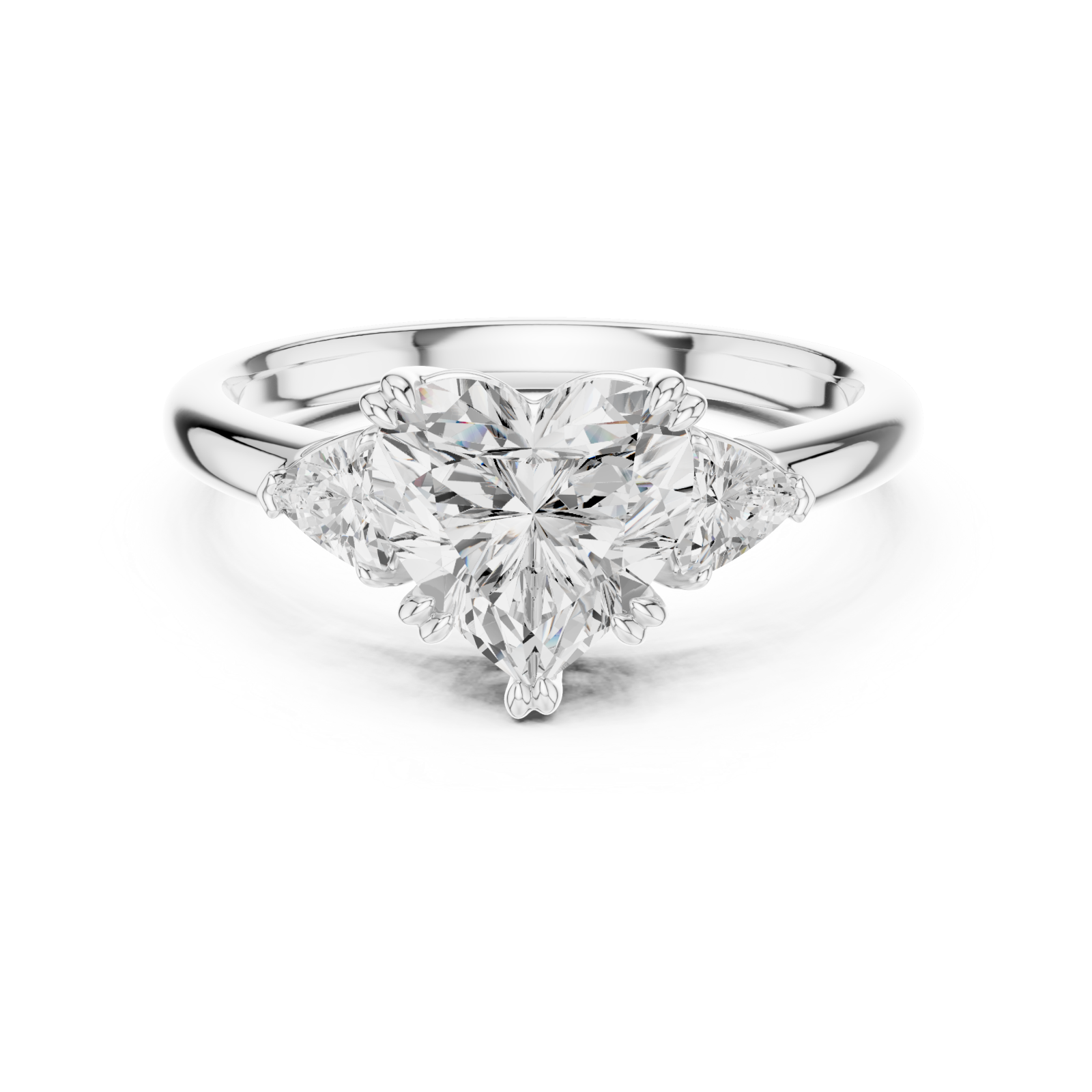  White Gold Enchanted Promise Ring Front View