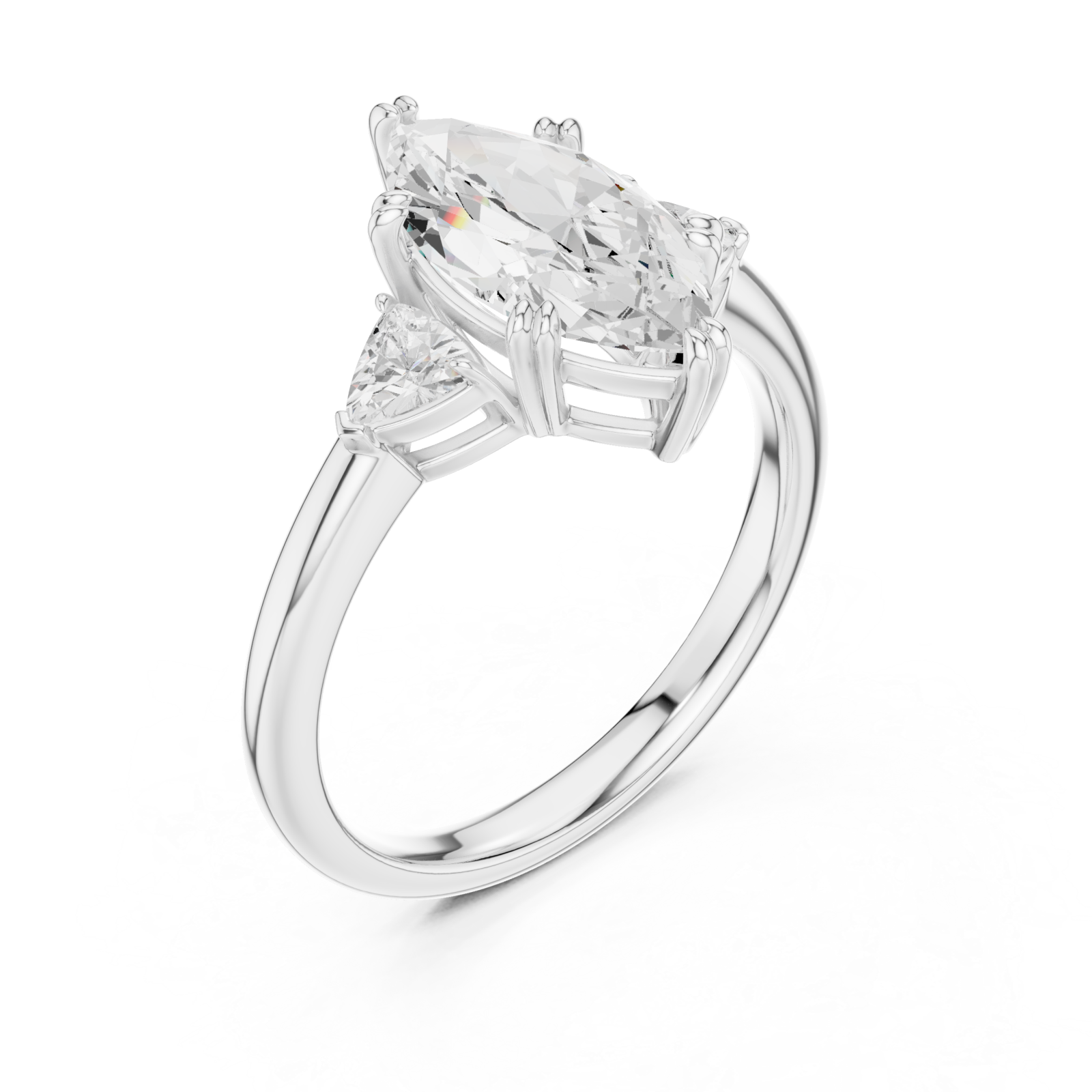  White Gold Celestial Marquise Elegance Ring Right View