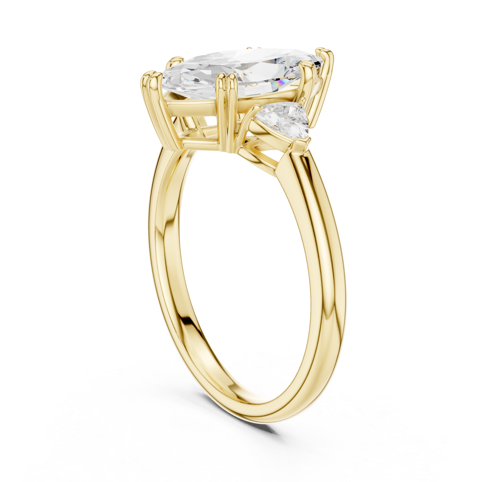  Gold Celestial Marquise Elegance Ring Left View