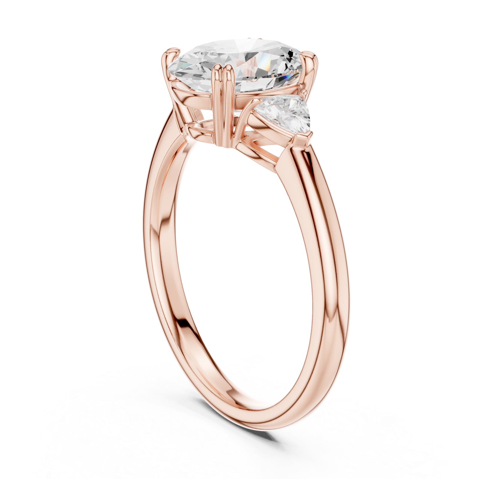  Rose Gold Twilight Embrace Oval Ring Left View