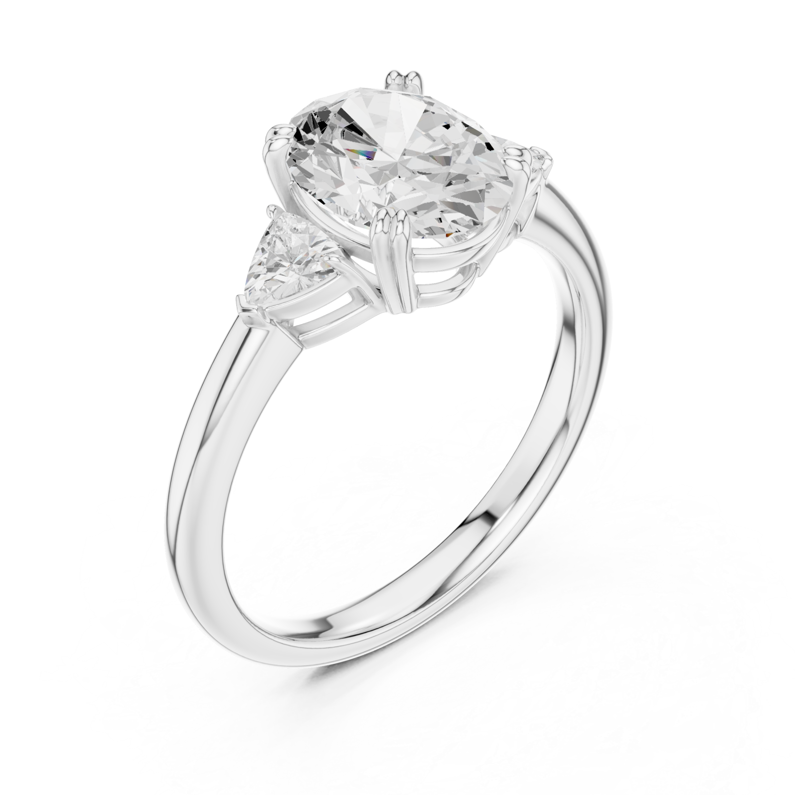  White Gold Twilight Embrace Oval Ring Right View