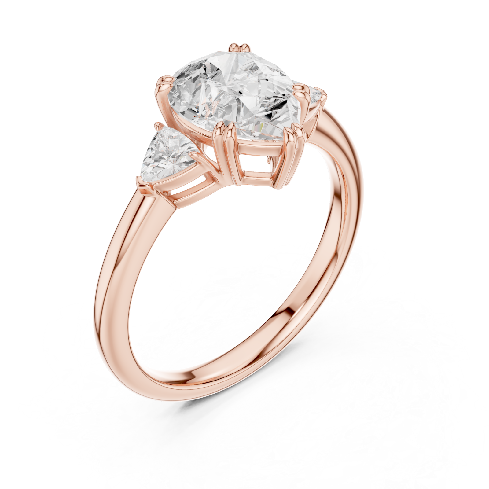  Rose Gold Celestial Grace Trilogy Ring Right View
