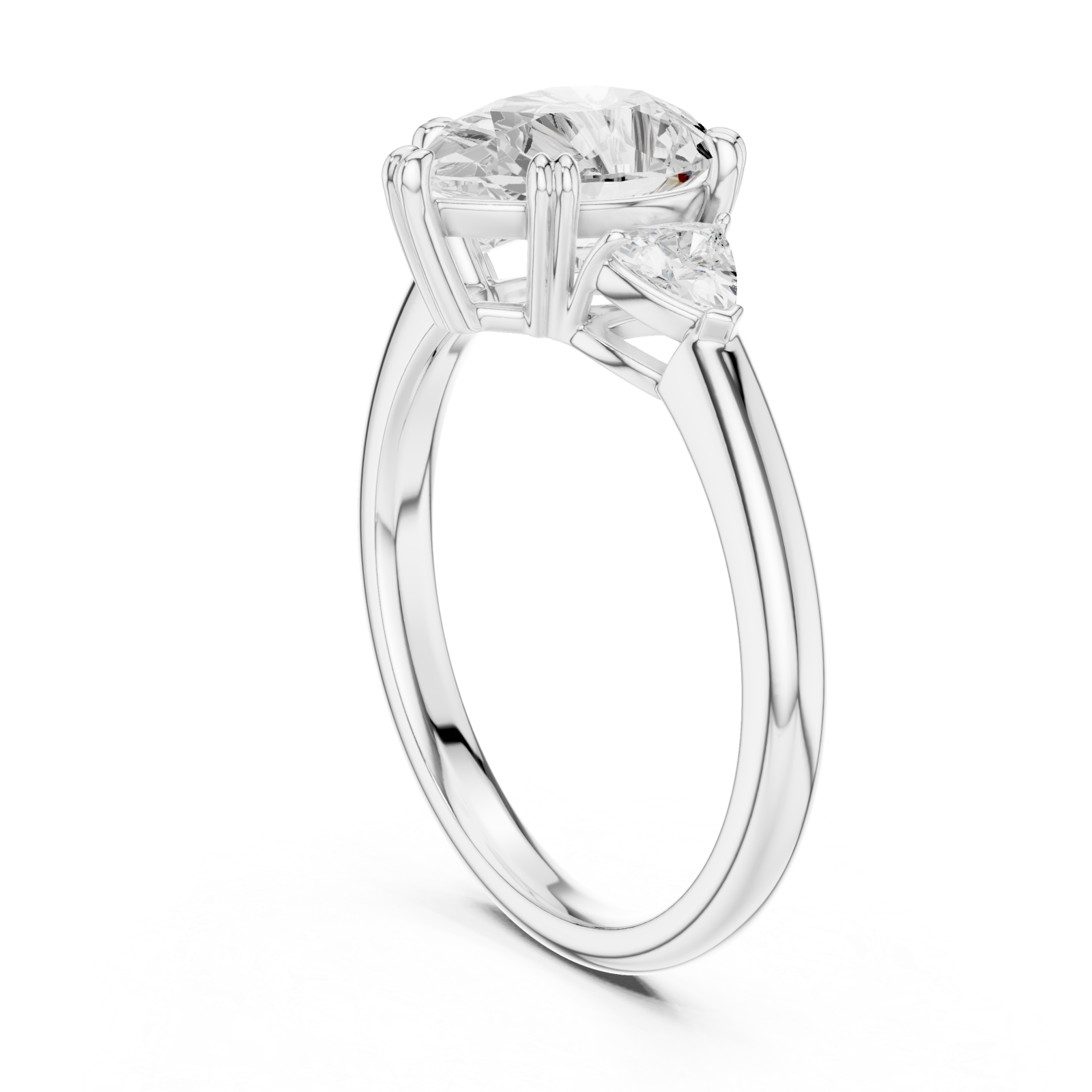  White Gold Celestial Grace Trilogy Ring Left View