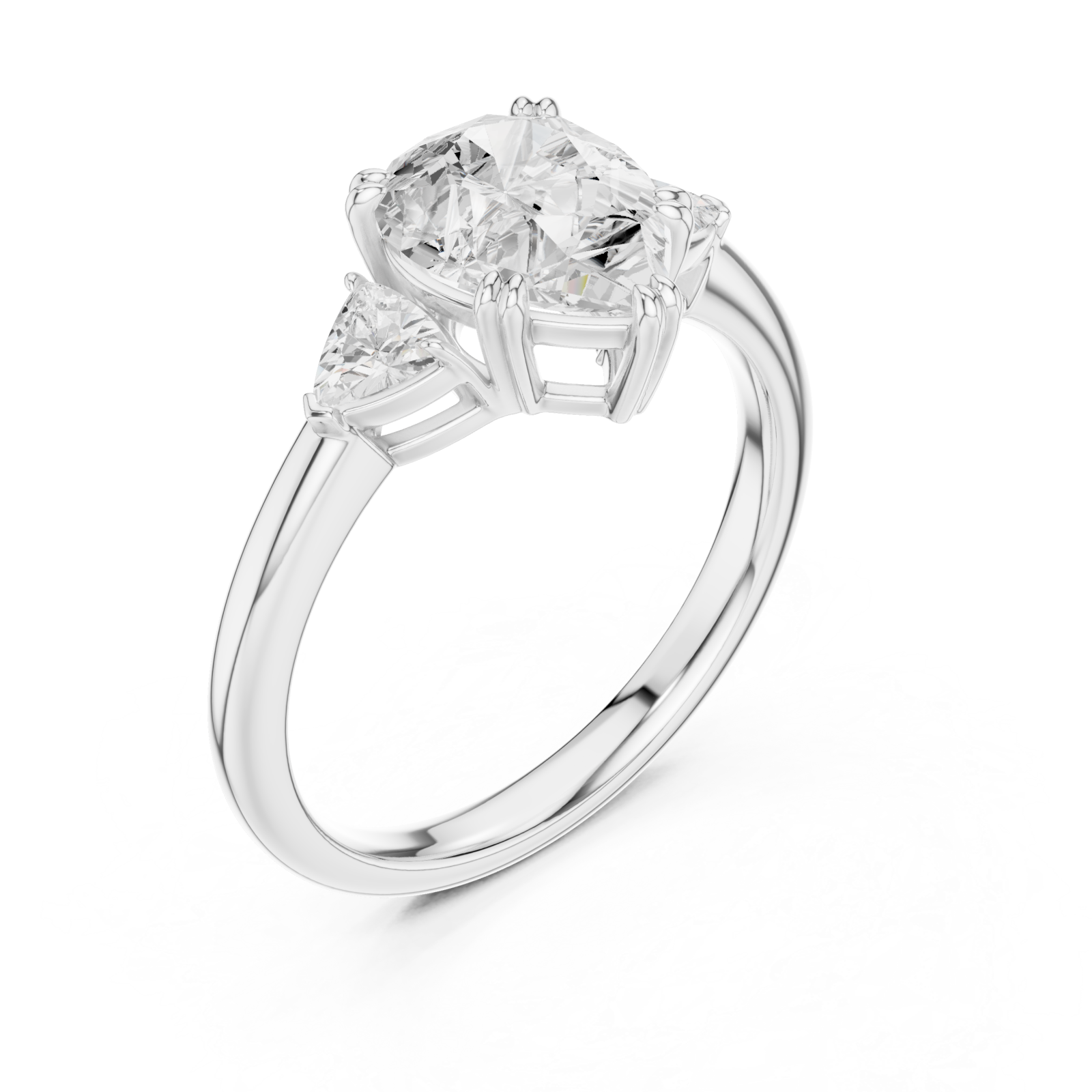  White Gold Celestial Grace Trilogy Ring Right View