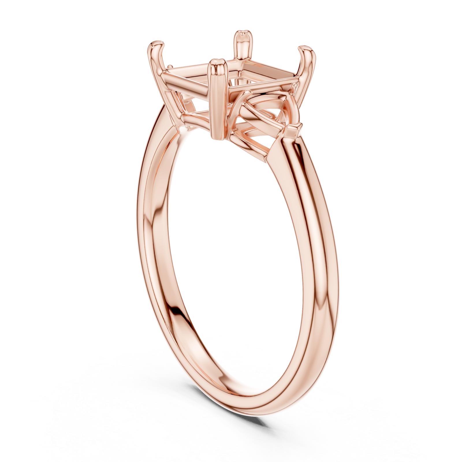 Rose Gold Sculpted Grace Ring Left View