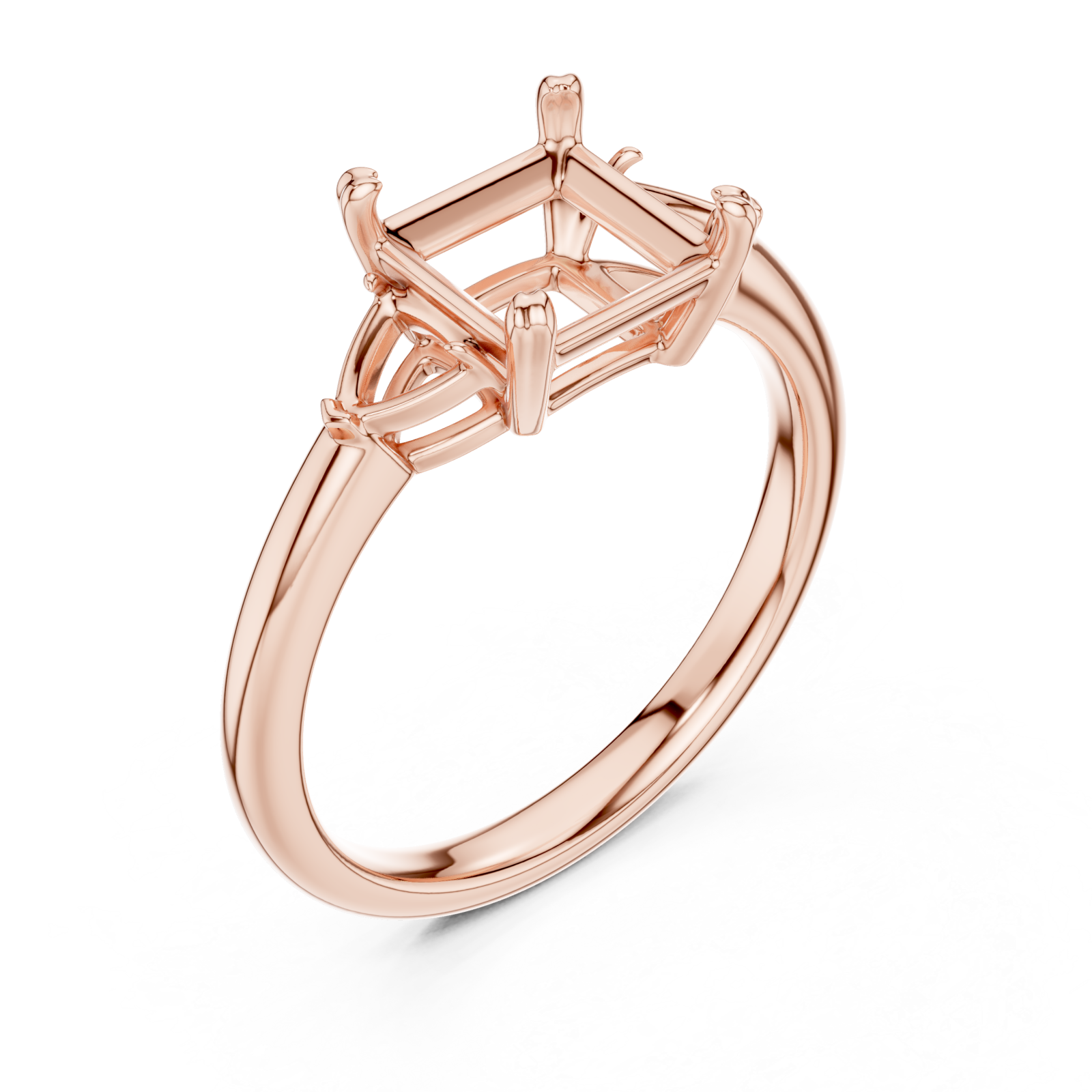  Rose Gold Sculpted Grace Ring Right View