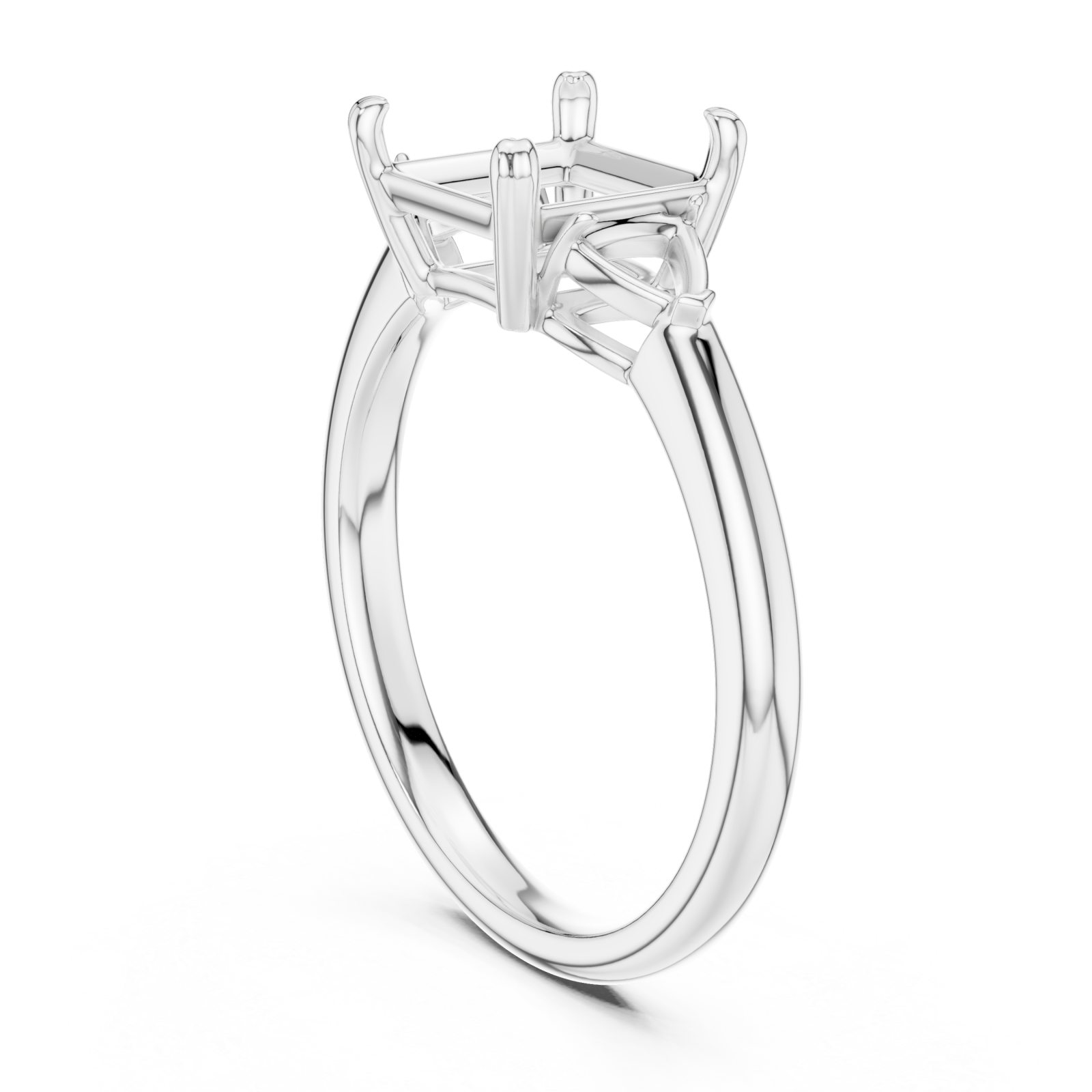  White Gold Sculpted Grace Ring Left View