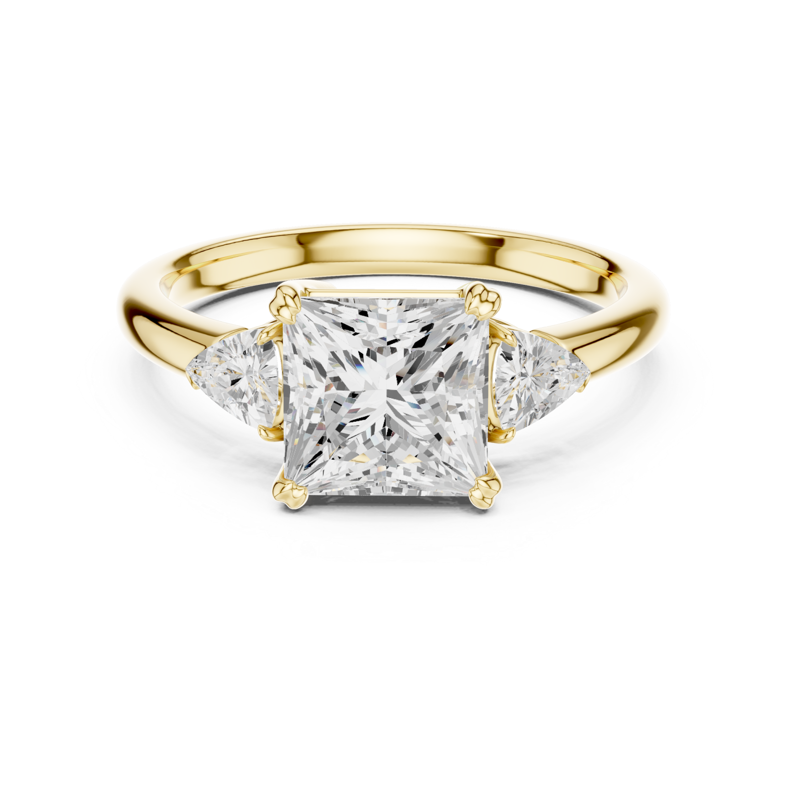  Gold Sculpted Grace Ring Front View