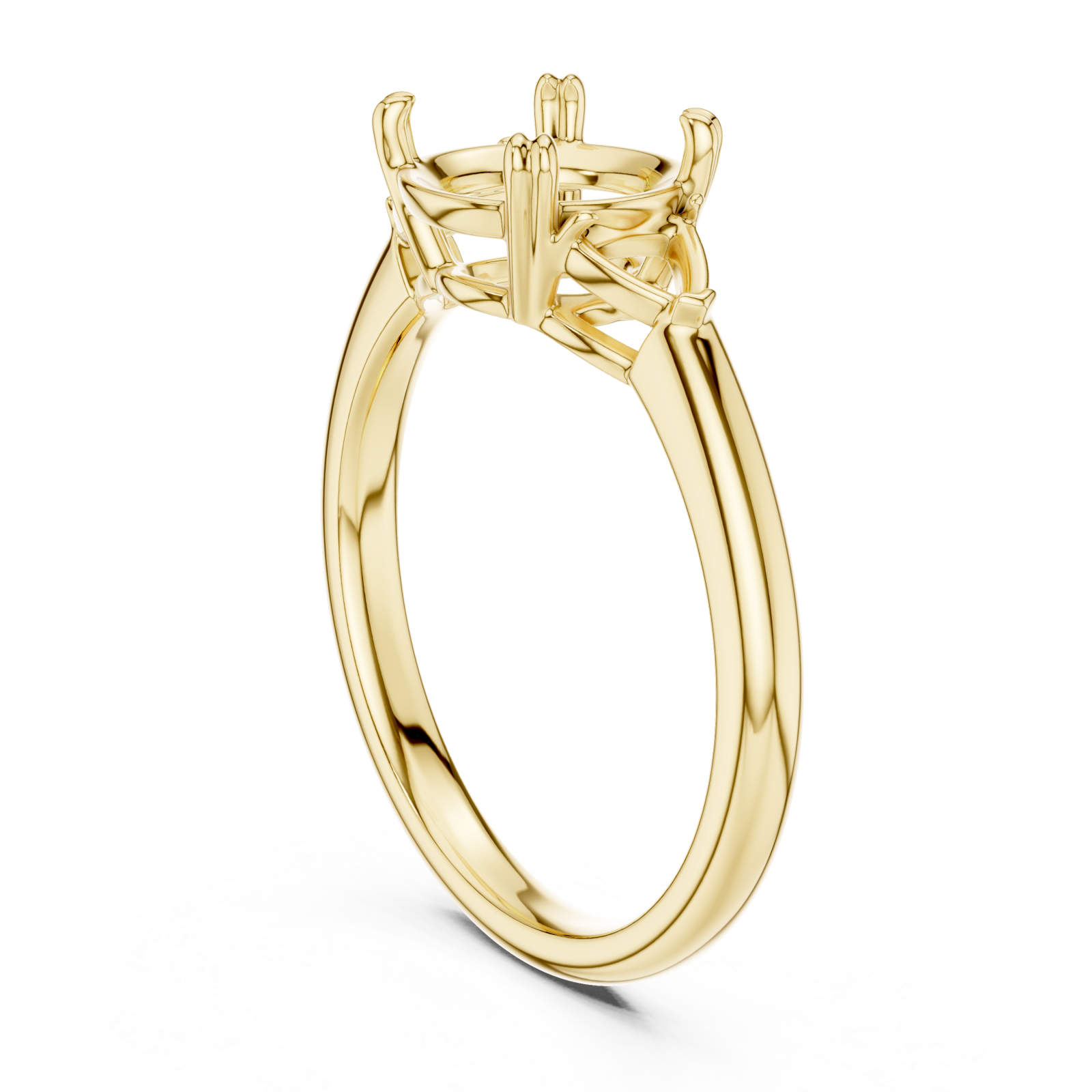  Gold Elara Contour Setting Ring Left View