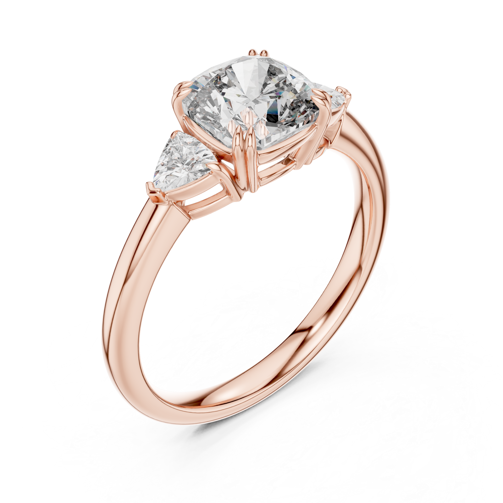  Rose Gold Starlit Grace Radiant Ring Right View
