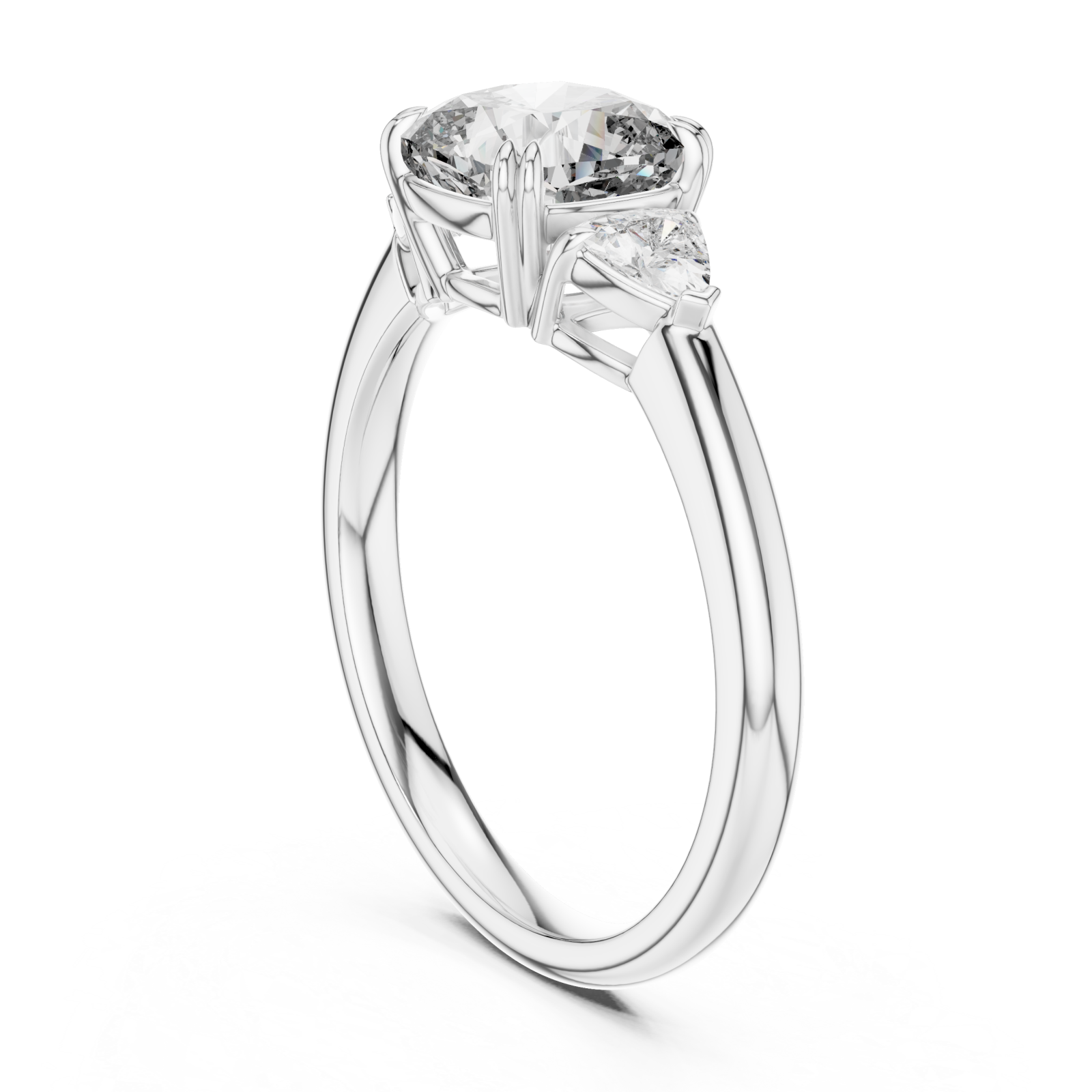  White Gold Starlit Grace Radiant Ring Left View