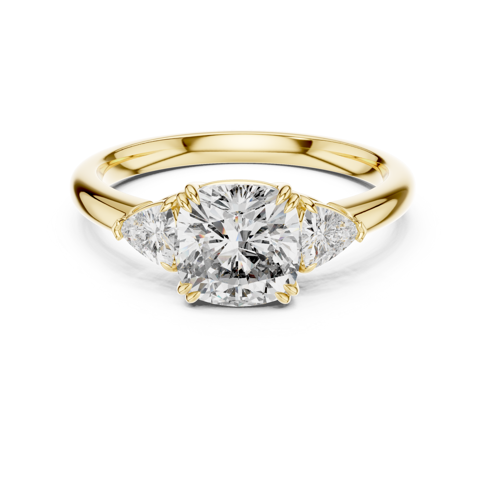  Gold Starlit Grace Radiant Ring Front View
