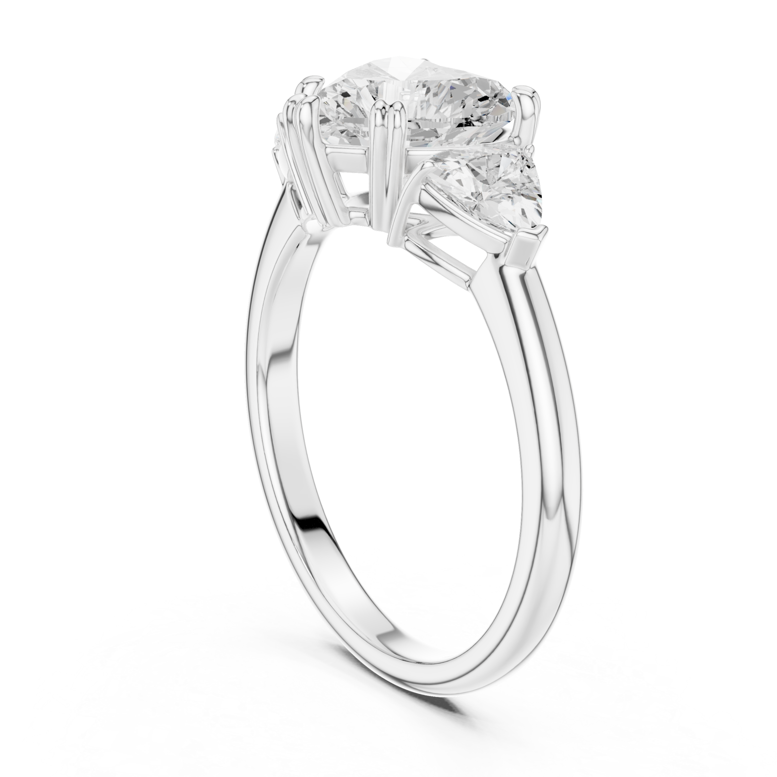  White Gold Radiance Embrace Trifecta Ring Left View