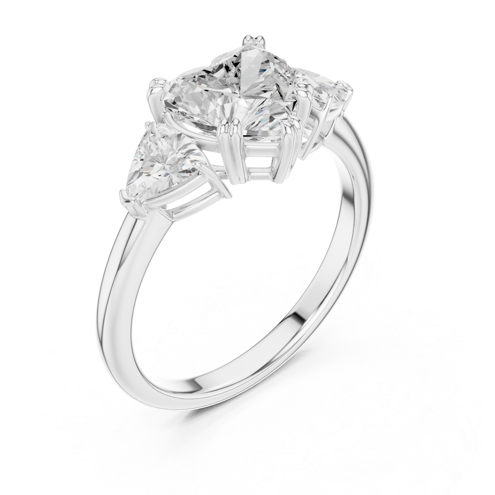  White Gold Radiance Embrace Trifecta Ring Right View