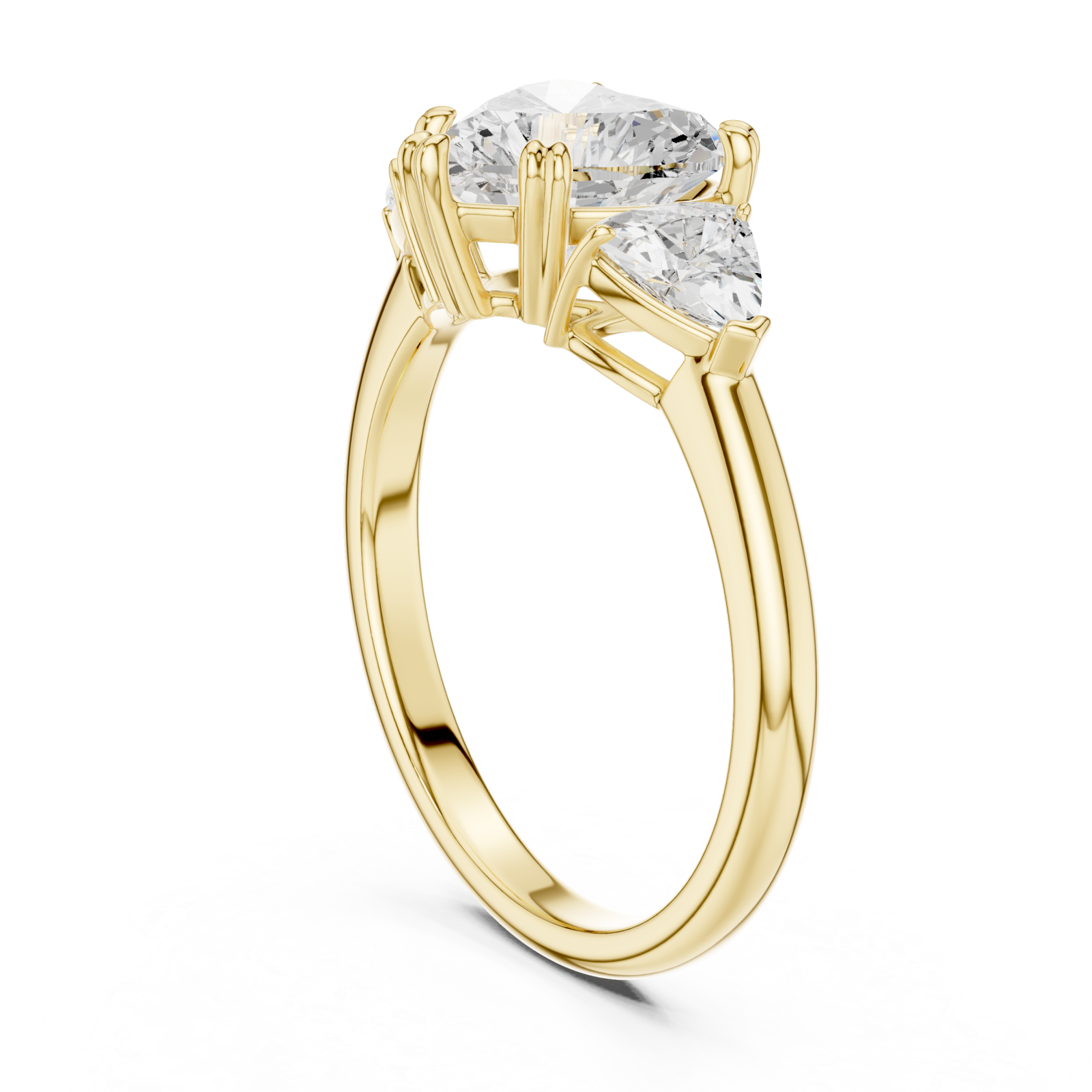  Gold Radiance Embrace Trifecta Ring Left View