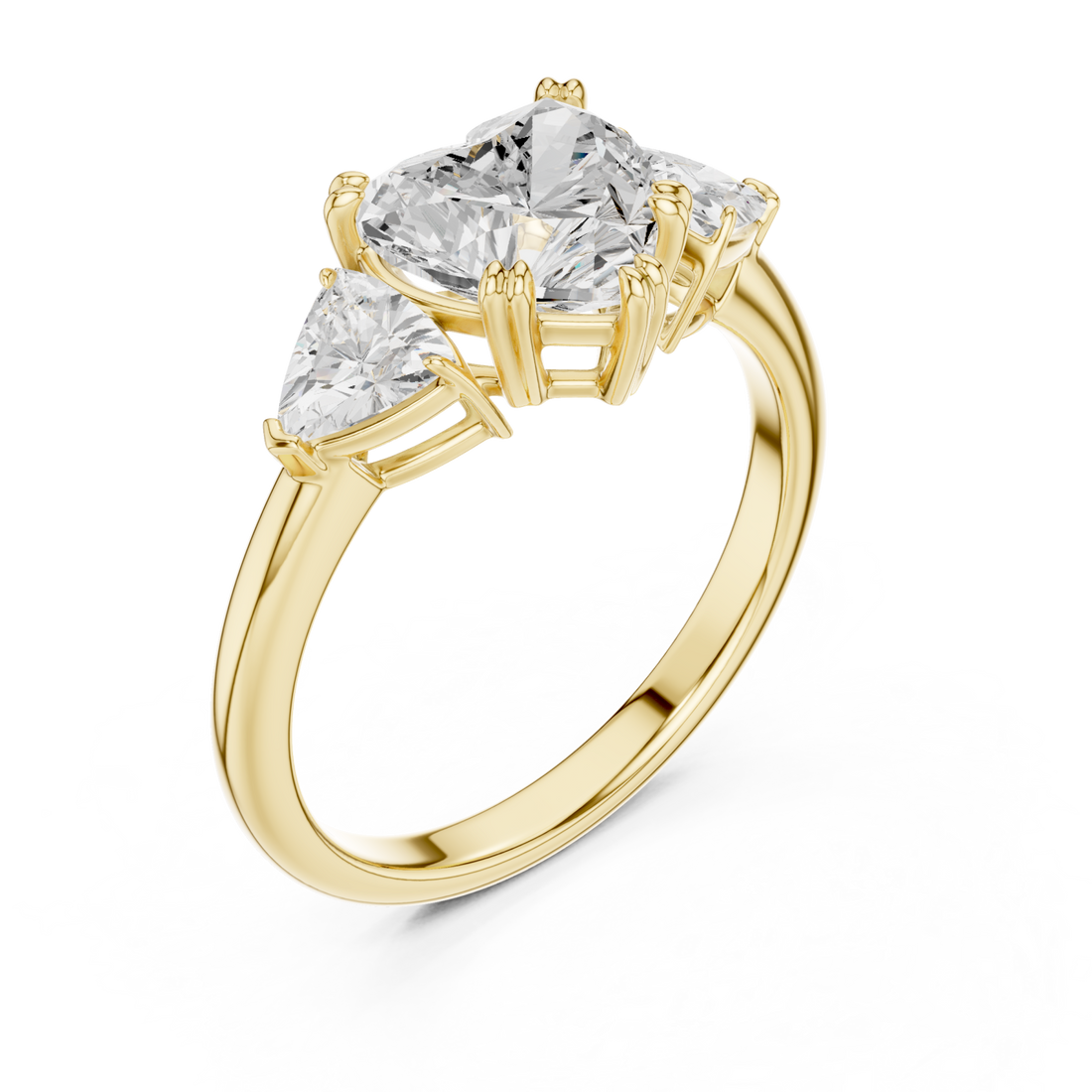 Gold Radiance Embrace Trifecta Ring Right View
