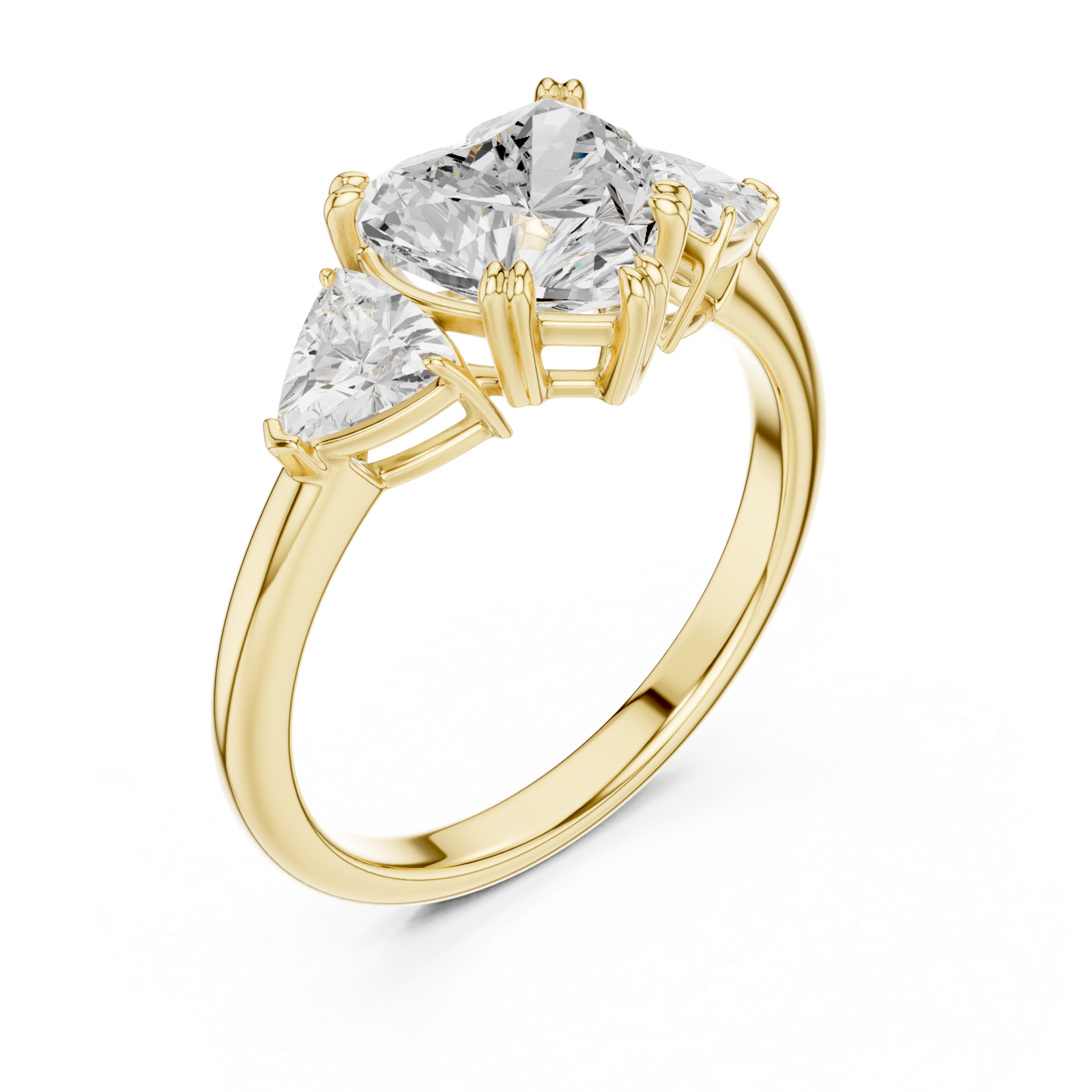 Gold Radiance Embrace Trifecta Ring Right View