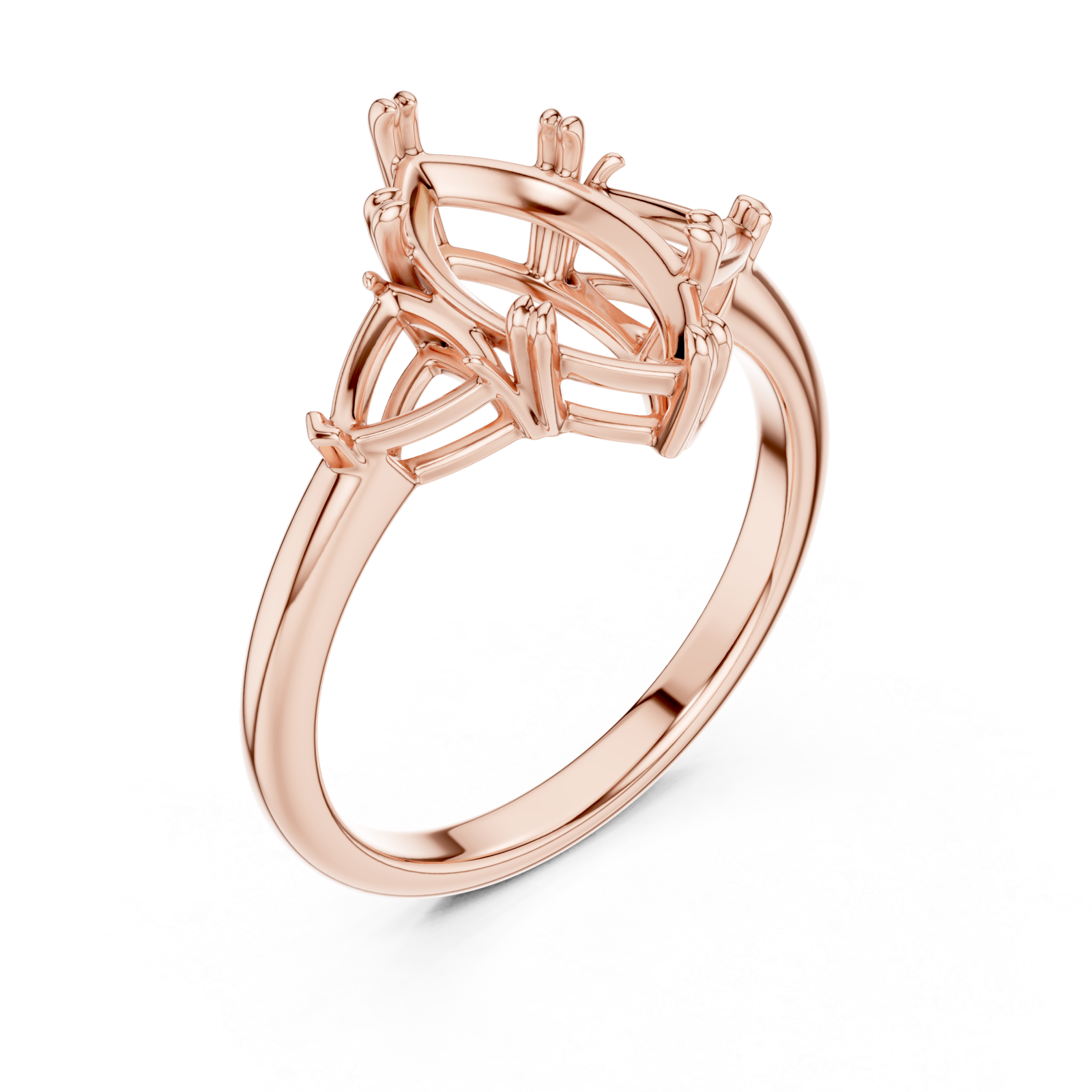  Rose Gold Twilight Embrace Crown Ring Right View