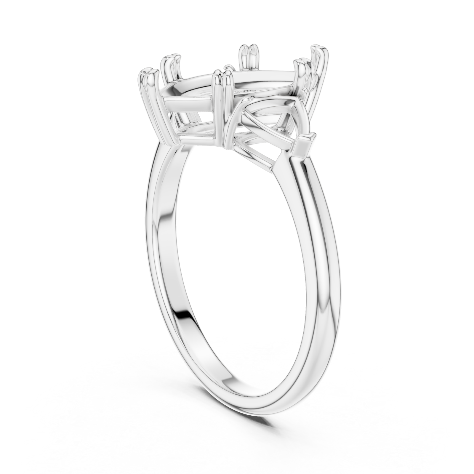 White Gold Twilight Embrace Crown Ring Left View