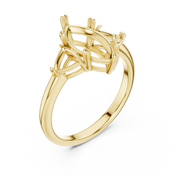 Gold Twilight Embrace Crown Ring Right View