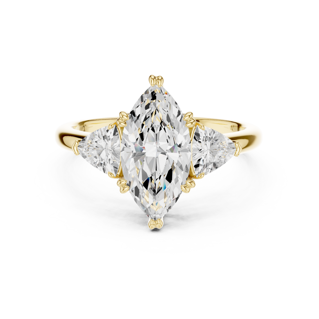 Gold Twilight Embrace Crown Ring Right View