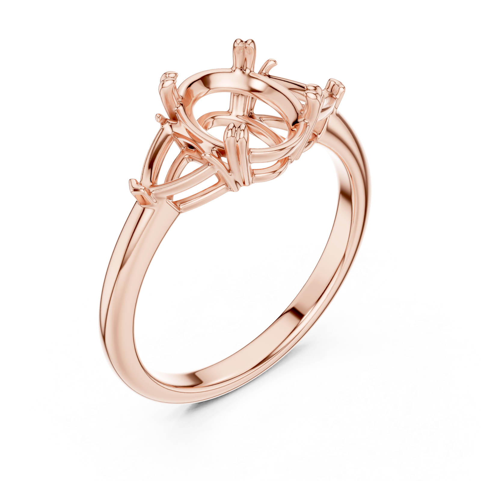  Rose Gold Celestial Arc Embrace Ring Right View