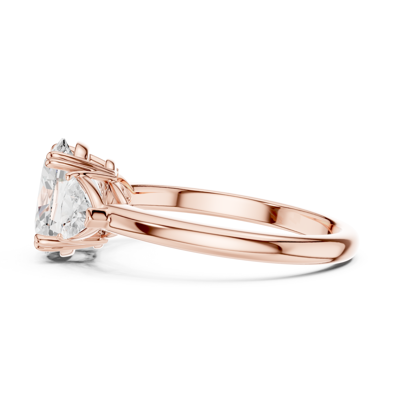  Rose Gold Celestial Arc Embrace Ring Side View