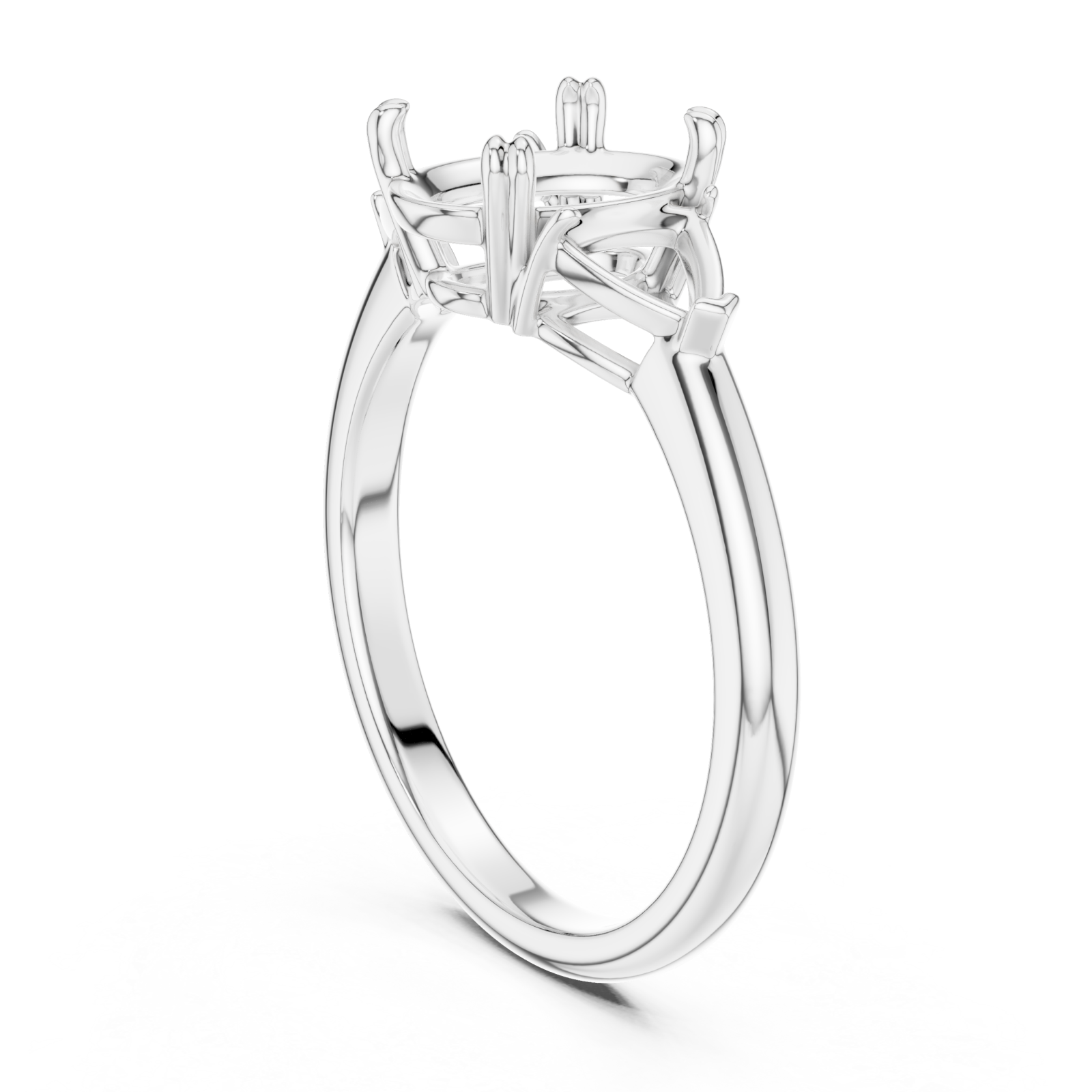  White Gold Celestial Arc Embrace Ring Left View