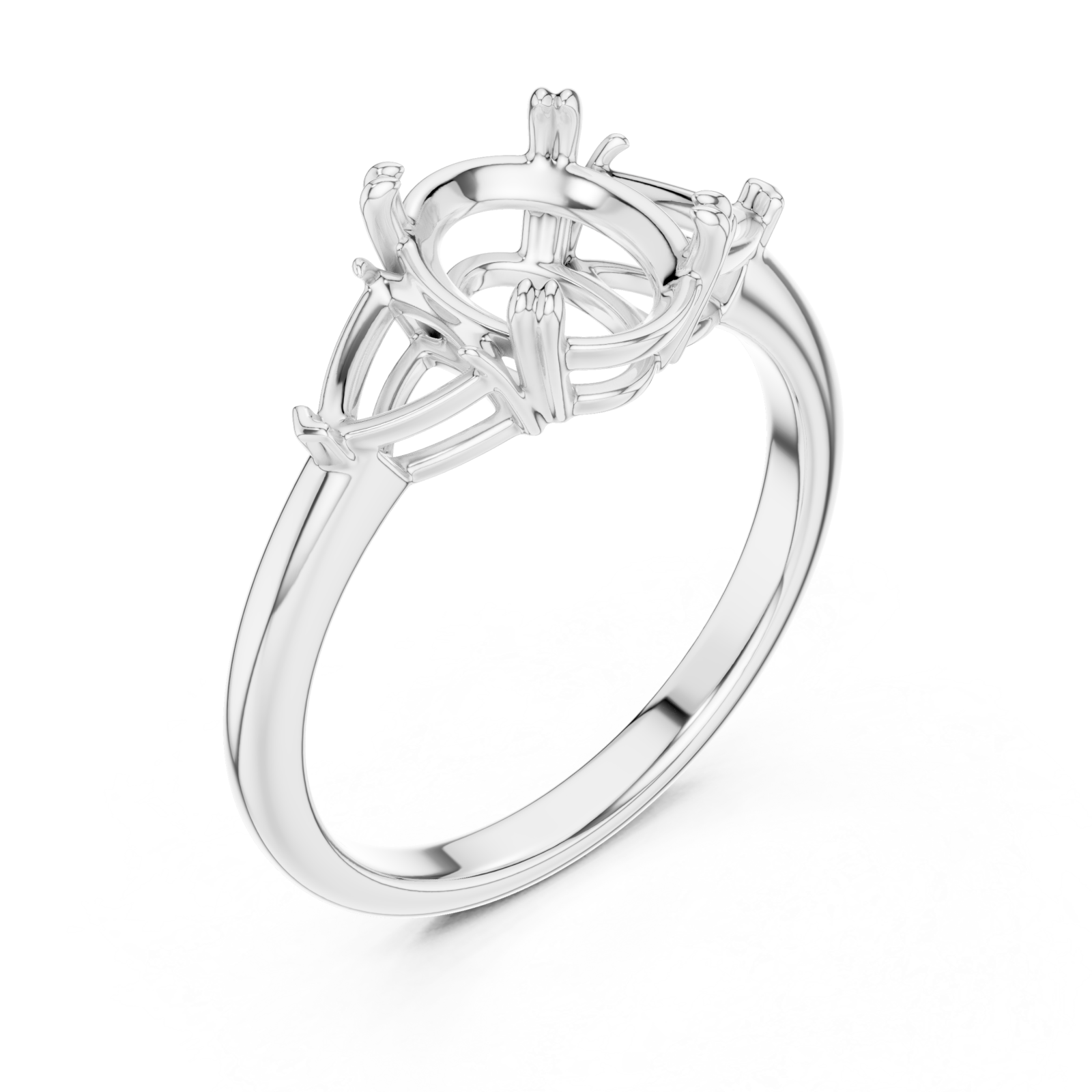  White Gold Celestial Arc Embrace Ring Right View