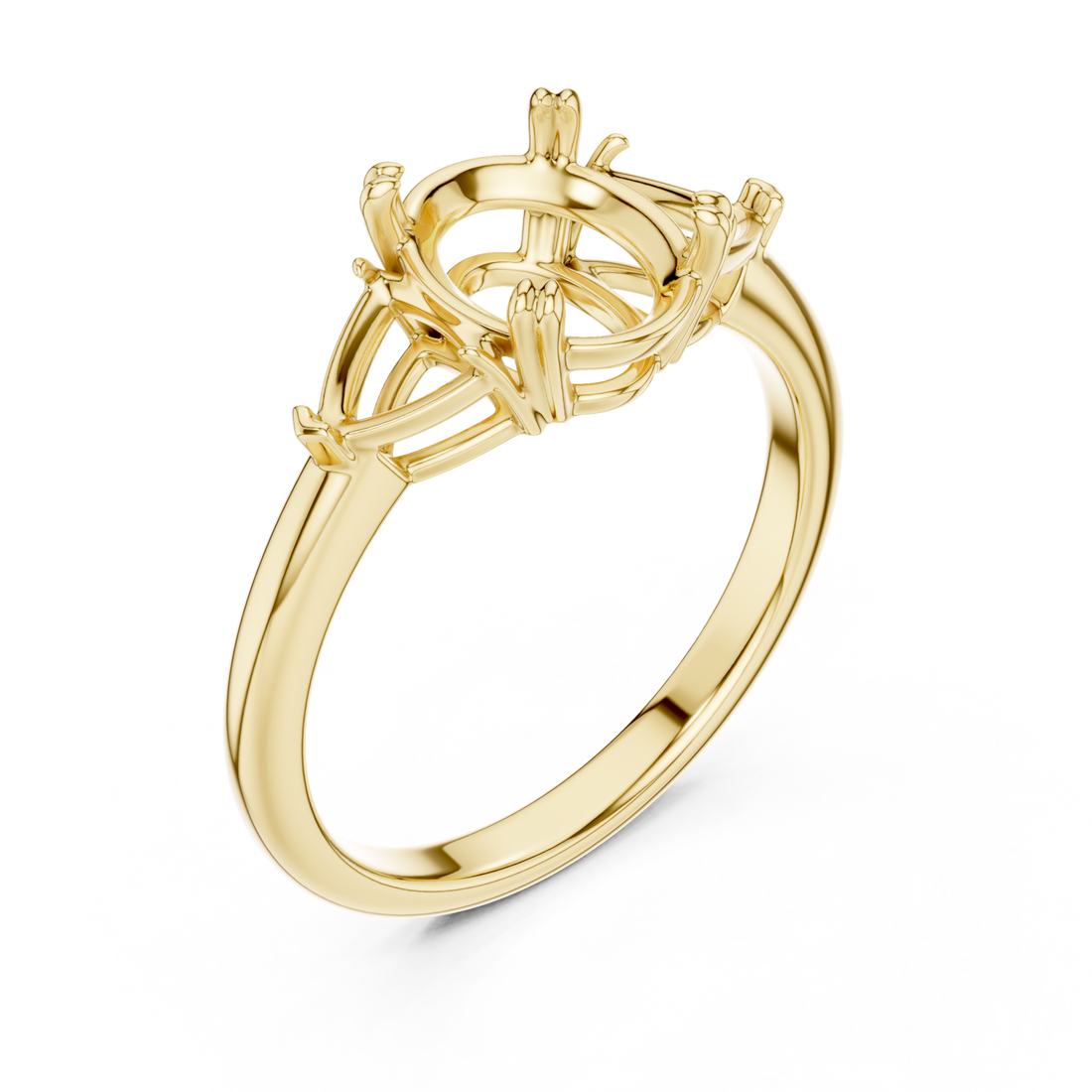 Gold Celestial Arc Embrace Ring Right View