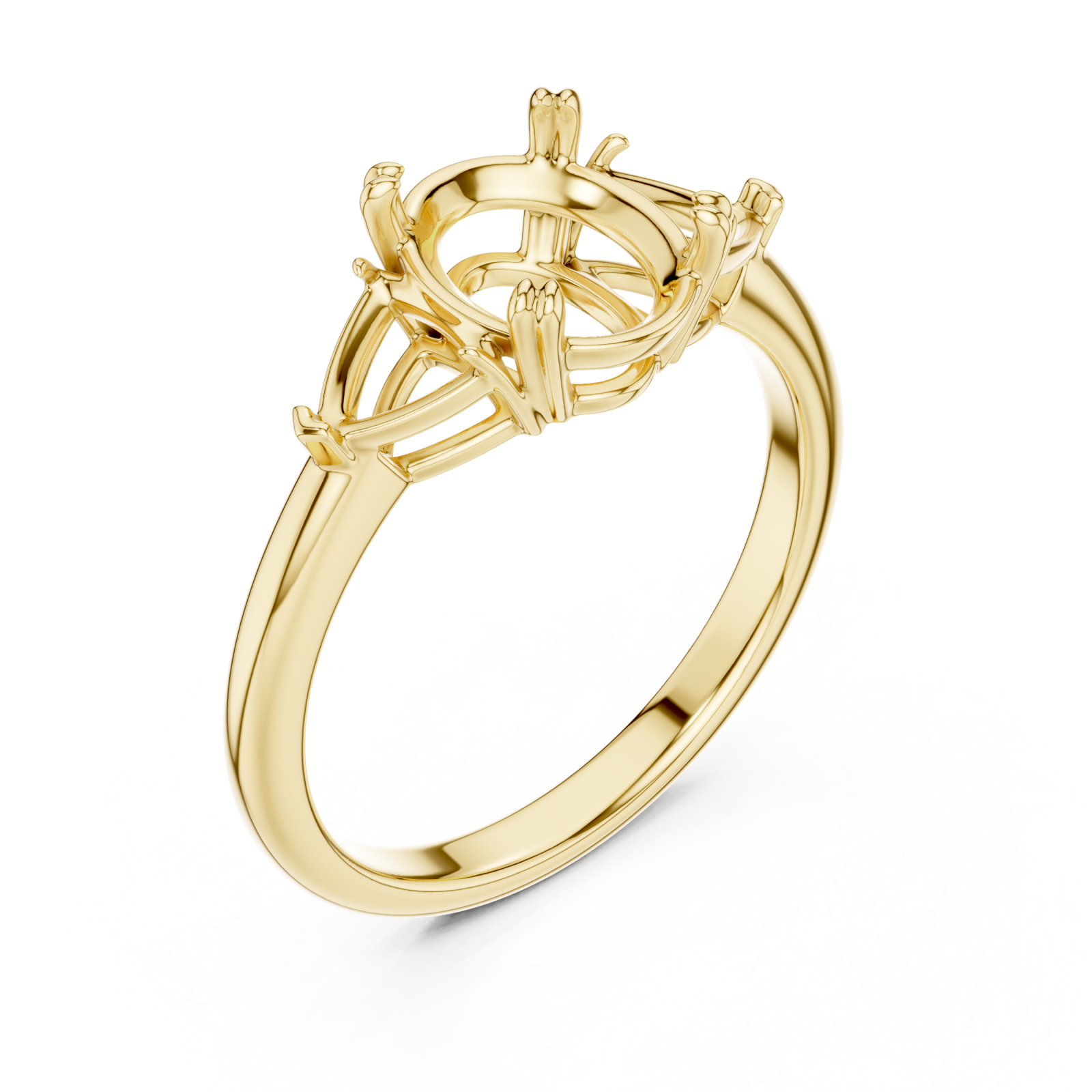 Gold Celestial Arc Embrace Ring Right View