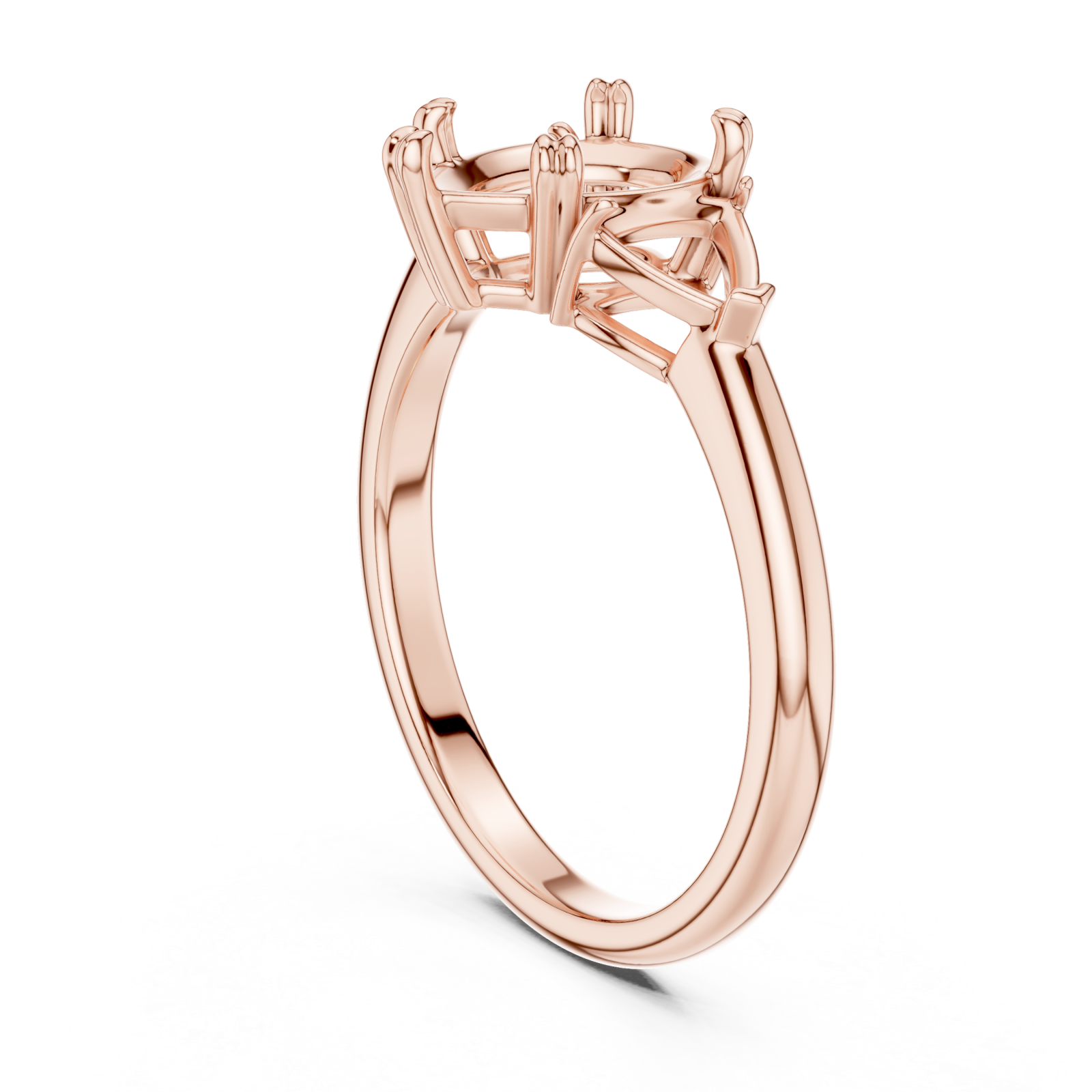  Rose Gold Celestial Crest Halo Ring Left View