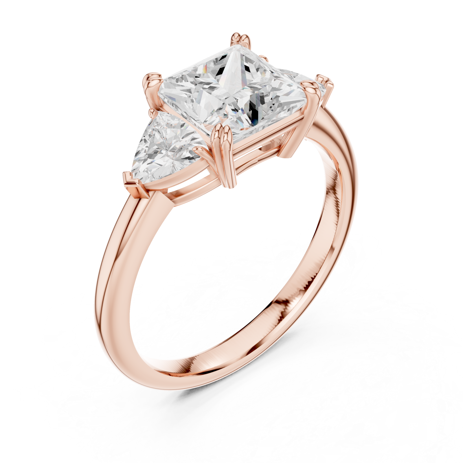 Rose Gold Majestic Tria Centerpiece Ring Right View