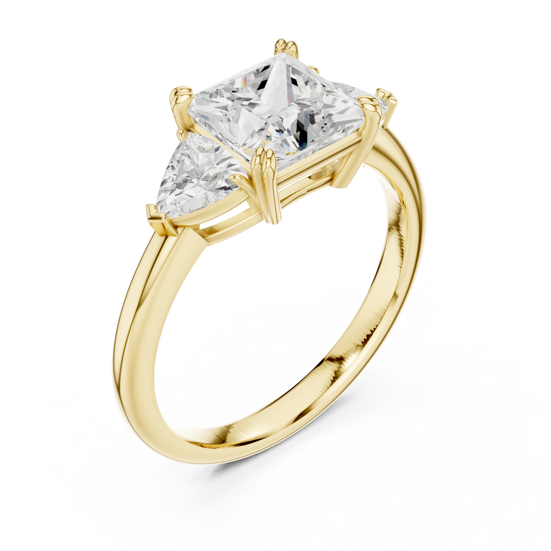 Gold Majestic Tria Centerpiece Ring Right View